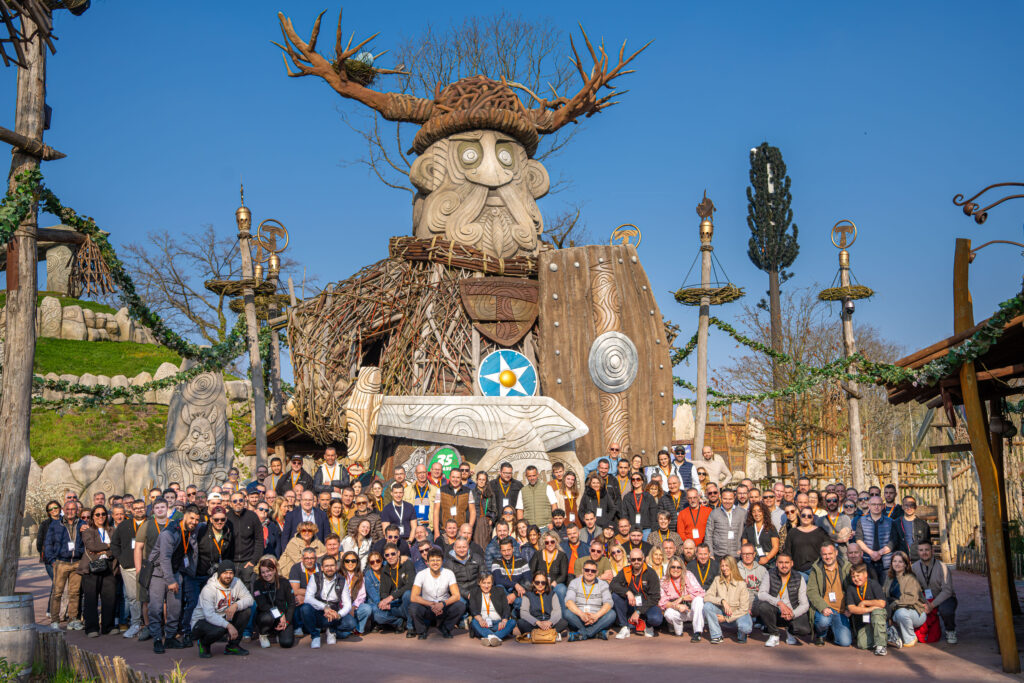 equipe au parc astérix